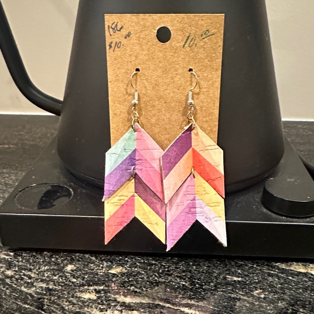 Colorful Chevron Earrings